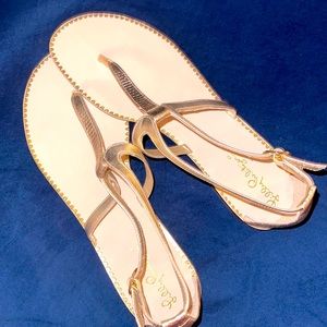 Lilly Pulitzer Gold Sandals